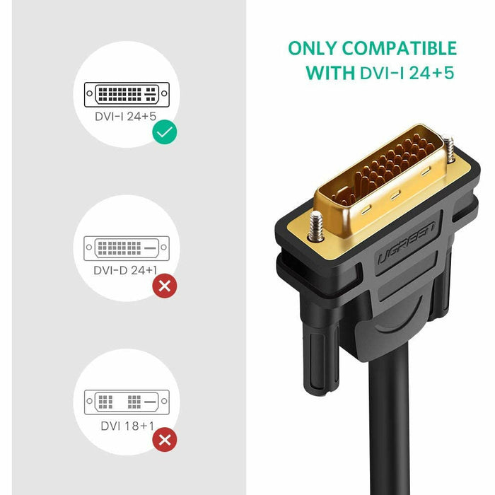 DVI 24+5 DVI-I dual link to VGA male digital video cable 5 feet UGREEN-brands-world.ca