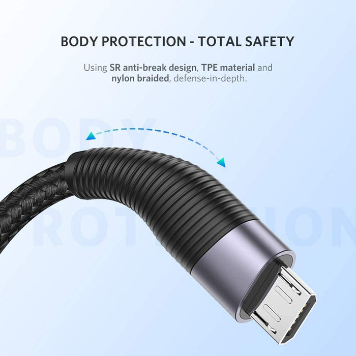 Micro USB cable nylon braided 2.0 A to charger 6 feet UGREEN-brands-world.ca